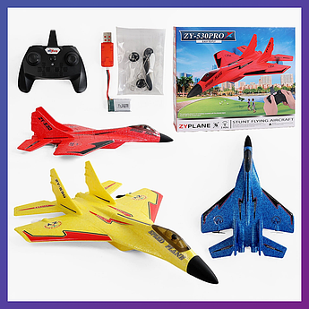 Дитячий літак на пульті радіокеруванні C 71557 акумуляторний підсвітка запасні лопаті