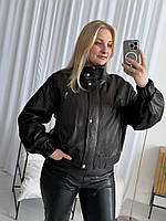 Жіночий шкіряний Бомбер "Віжиталь: Код Свободи" 50/2XL