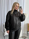 Жіночий шкіряний Бомбер "Віжиталь: Код Свободи" 50/2XL, фото 5