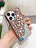 Чохол на телефон Golg Rose з люстерком iPhone 14 pro max, фото 5
