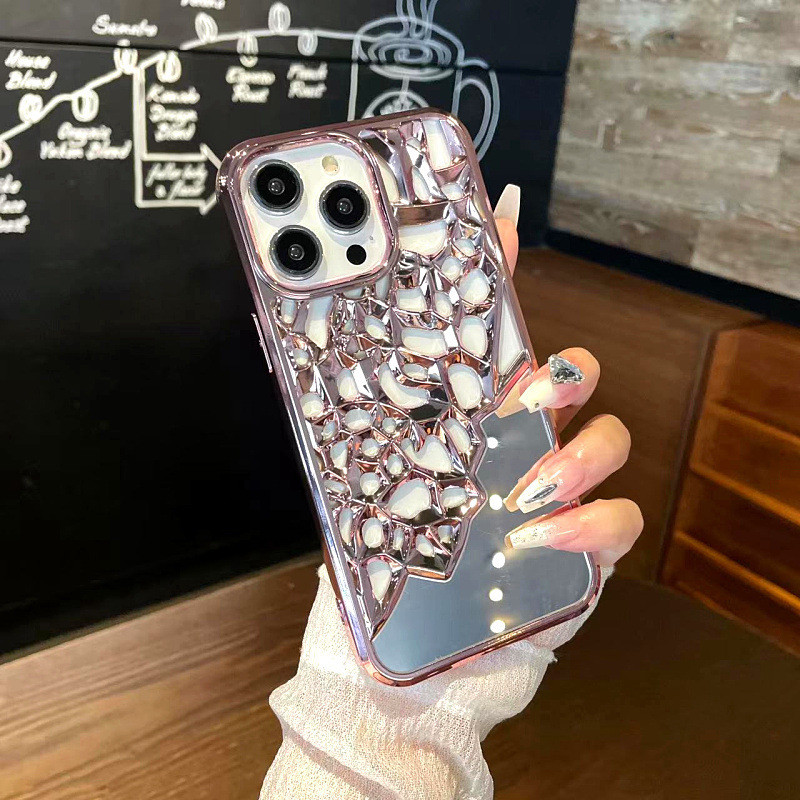 Чохол на телефон Golg Rose з люстерком iPhone 14 pro max