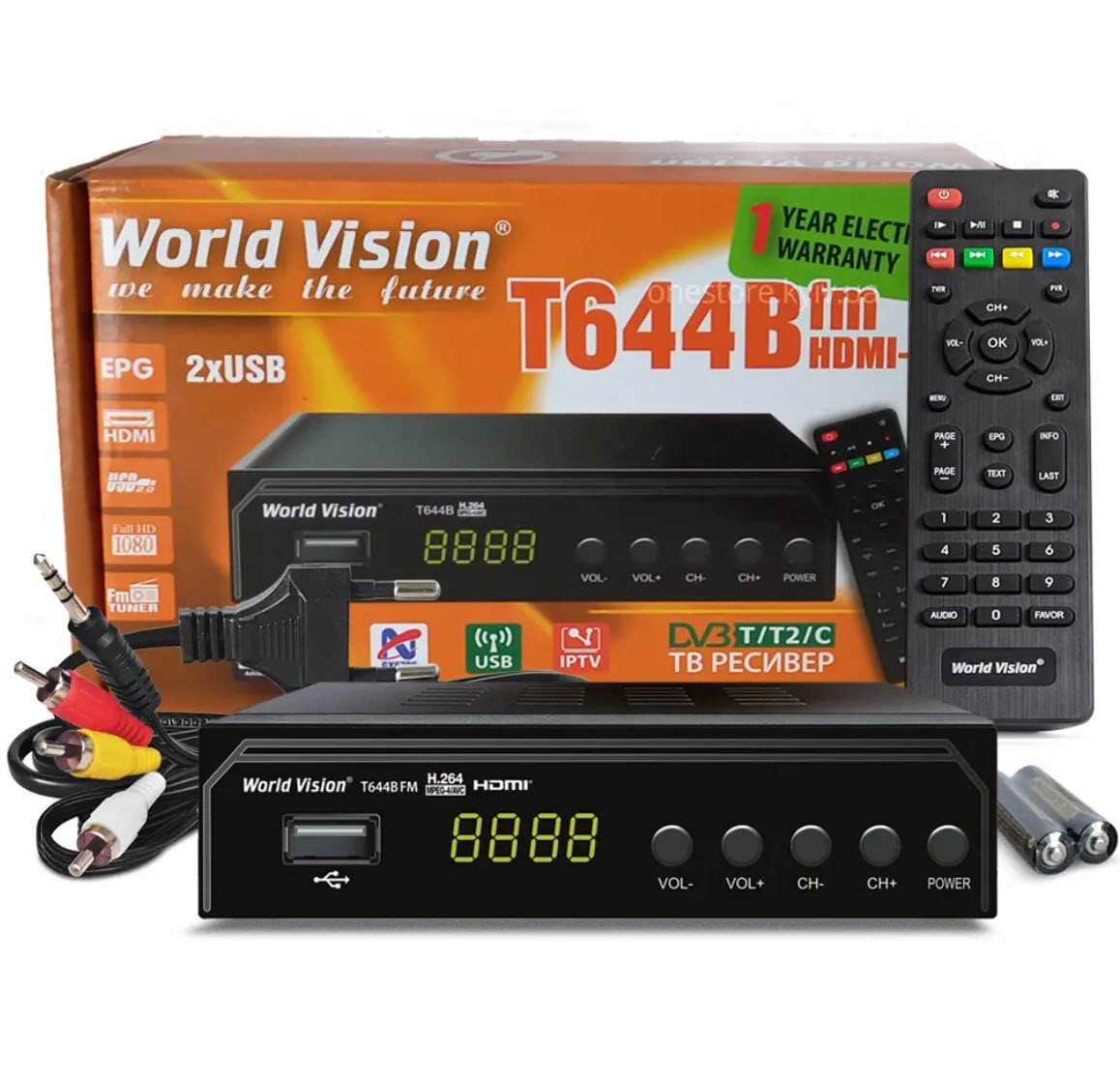 Тюнер т2 World Vision T644B FM, фото 1