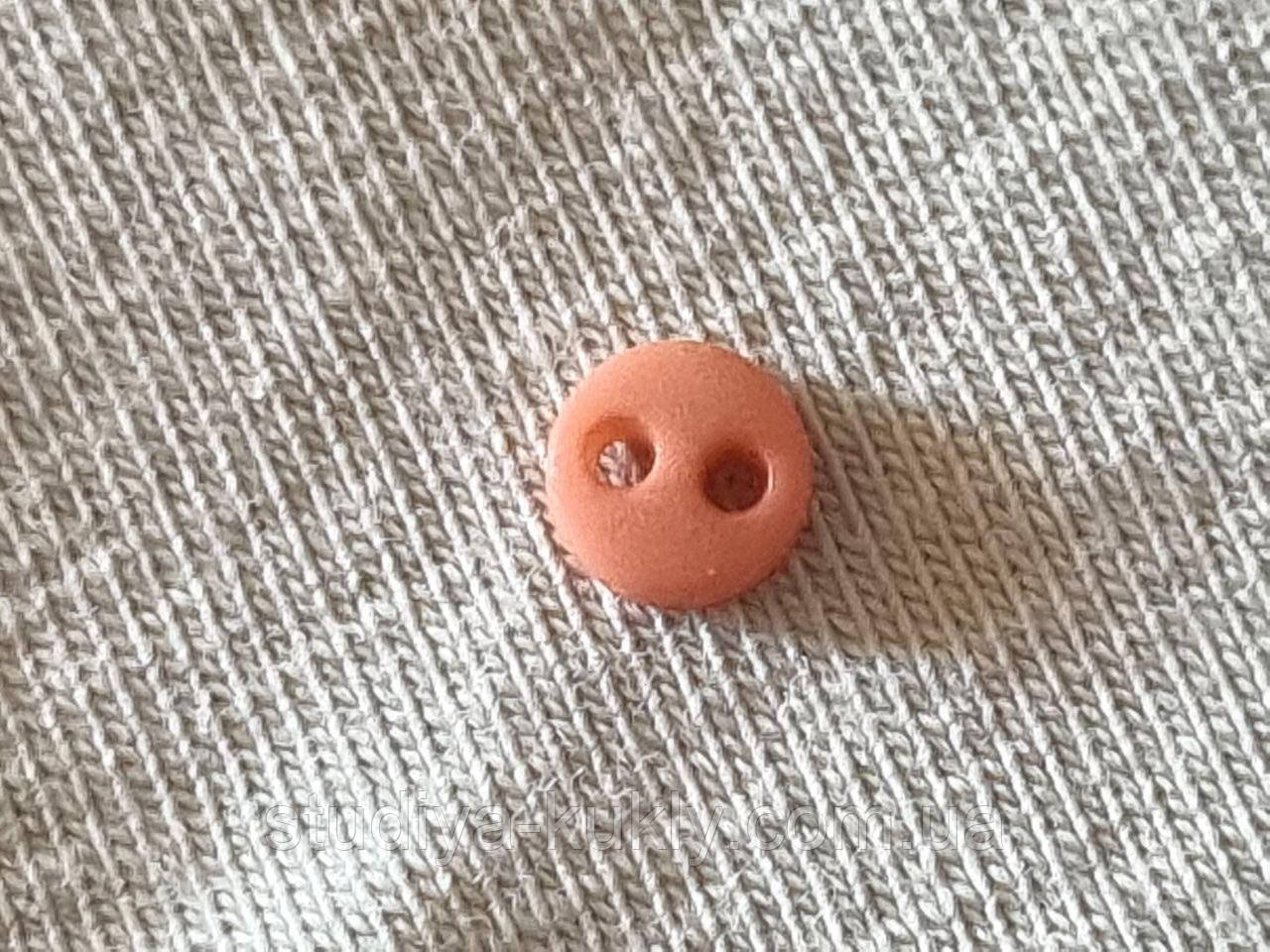 Гудзики для ляльок мікро, 4 мм, № 4.56, відтінок помаранчевого, матові, фото 1