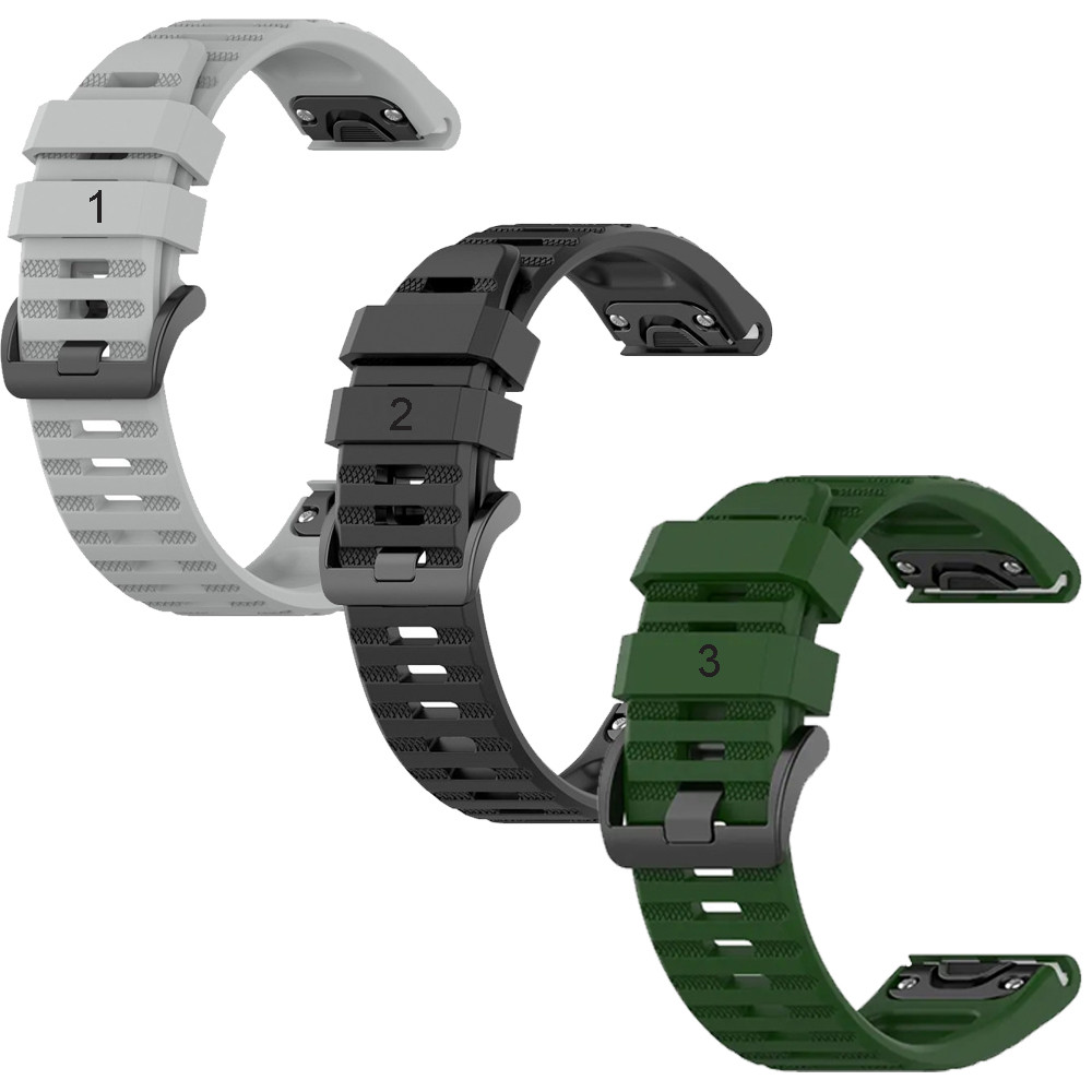 Силіконовий ремінець QuickFit 26мм для Garmin Fenix 7X / 6X / 6X Pro / 5X / 5X Plus / 3