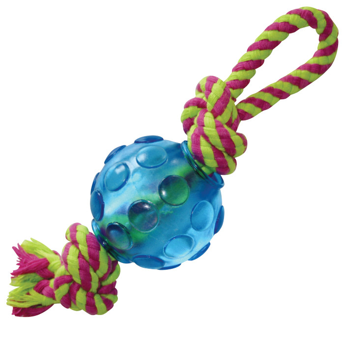 Іграшка для собак "Орка мінім'ячик із канатиками" Petstages Mini Orka Ball w/rope арт.222
