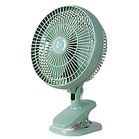 Настільний вентилятор на прищіпці Wimpex WX-917 2 швидкості 20 см діаметр лопатей компактний вентилятор