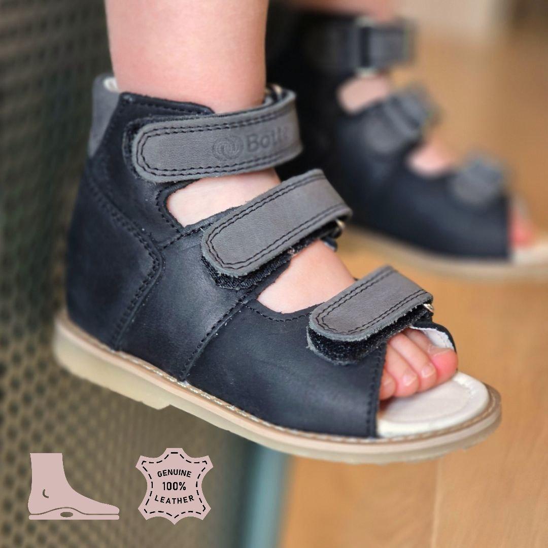 Дитячі шкіряні босоніжки ортопедичні сандалії на липучках 31 розмір, фото 1