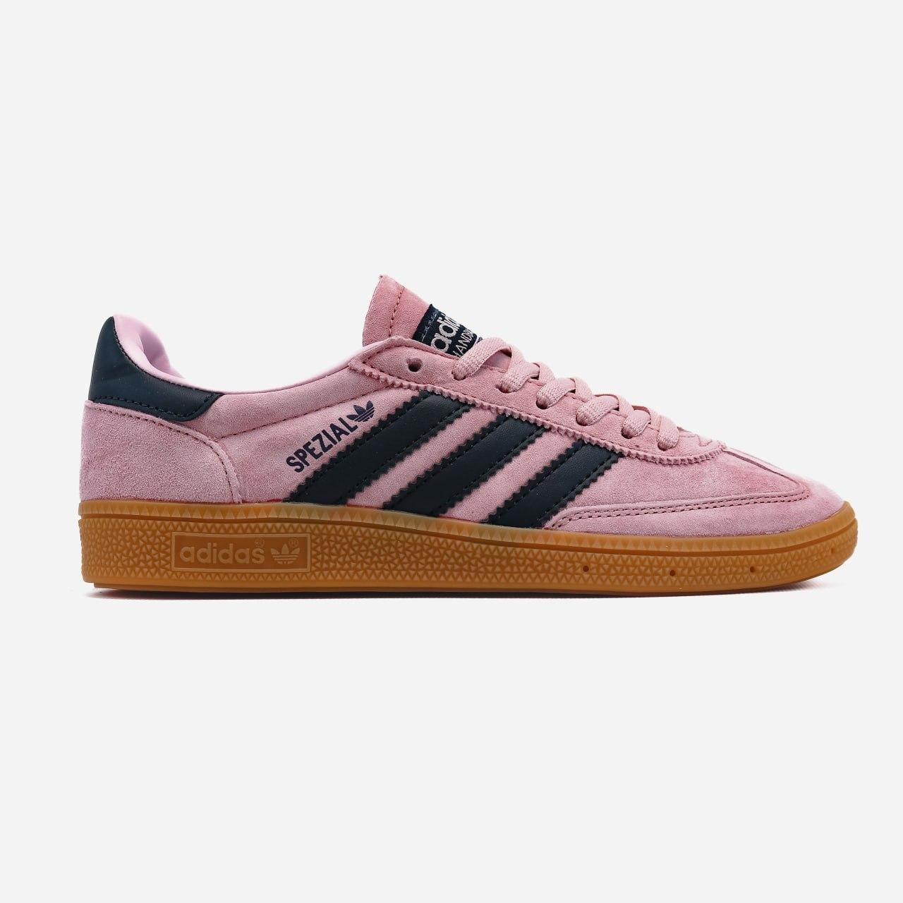 Жіночі кросівки Adidas Spezial Pink Black Адідас Спеціал рожеві з чорним замшеві демісезон