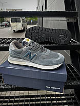 Чоловічі кросівки New Balance 574 Legacy Grey Нью Беланс 574 Легасі сірі замша демісезон, фото 5