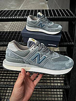 Чоловічі кросівки New Balance 574 Legacy Grey Нью Беланс 574 Легасі сірі замша демісезон, фото 2