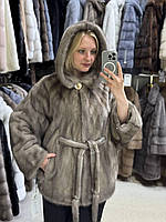 Жіноча норкова шуба FLY в кольорі "ICE"