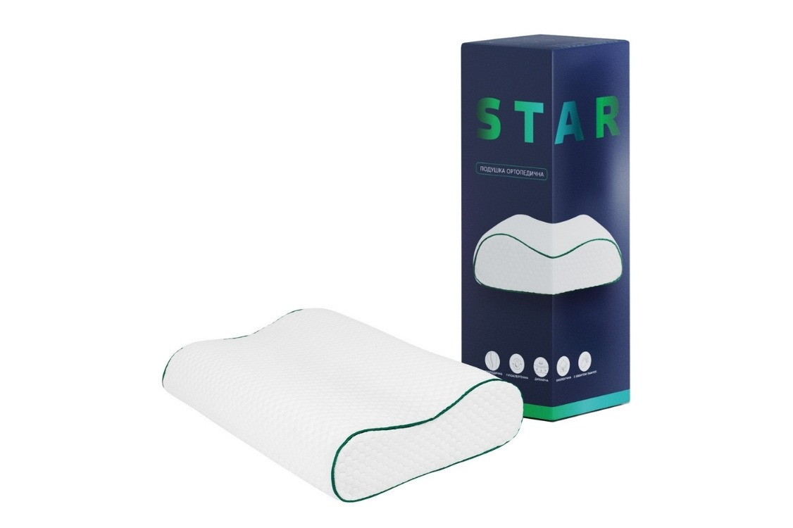 Ортопедична подушка Noble Star М (Нобл Стар М) 49х32х10.5 ТМ Highfoam, фото 1