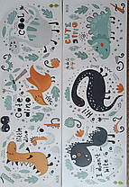 Вінілові наклейки Динозаври на відпочинку (лист 60 х 90 см) б249-22 KLD-AB, фото 2