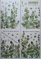 Наклейка на стіну Зелені рослини що звисають (лист 60 х 90 см) Б296-27, фото 2