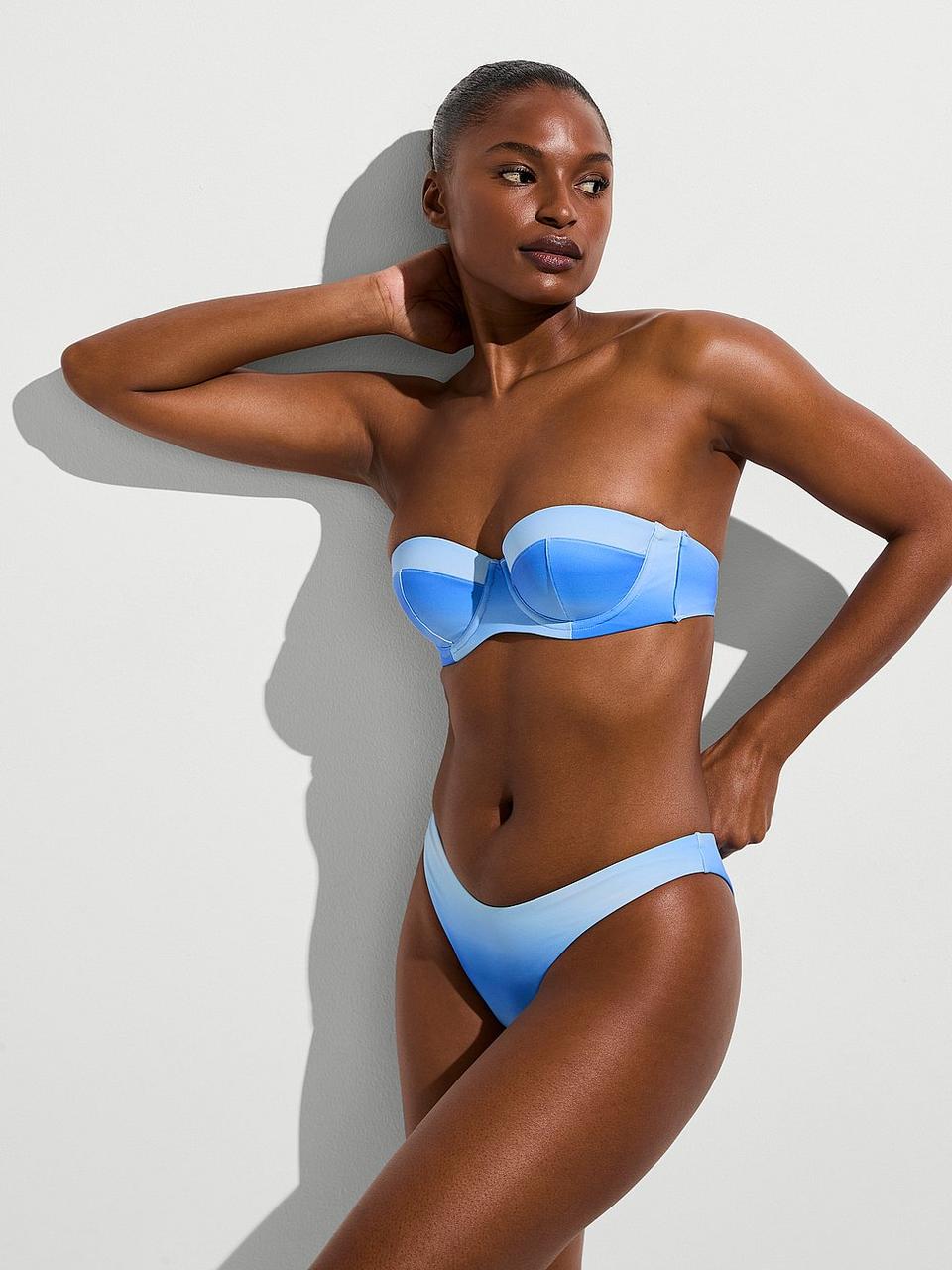 Купальник Бандо Пуш-Ап Victoria's Secret Essential Uplift Strapless, Блакитний, фото 1