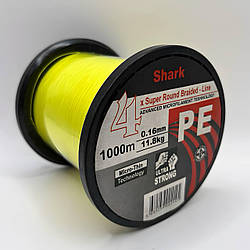 Шнур Shark PE X4 1000 m 0.16 mm/11.8 кг