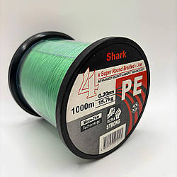 Шнур Shark PE X4 1000 m 0.20 mm/15.7 кг