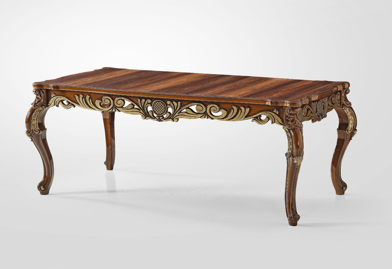 Стіл обідній 200х100 см коричневий бароко Верона