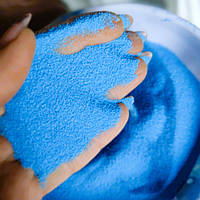 Цветной мраморный песок 0,2 0,8 мм, голубой