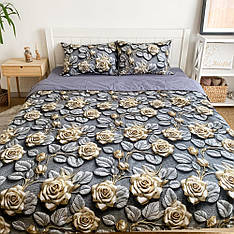 Постільна білизна полуторна 150*220 3D преміум ранфорс (24265)