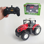 Трактор на радіокеруванні на акумуляторі 3.7V Світло Гумові колеса Розмір 18 см Red