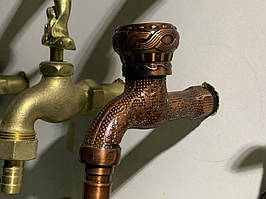 Кран декоративний для турецької лазні, хамама. Садовий кран (мідь)