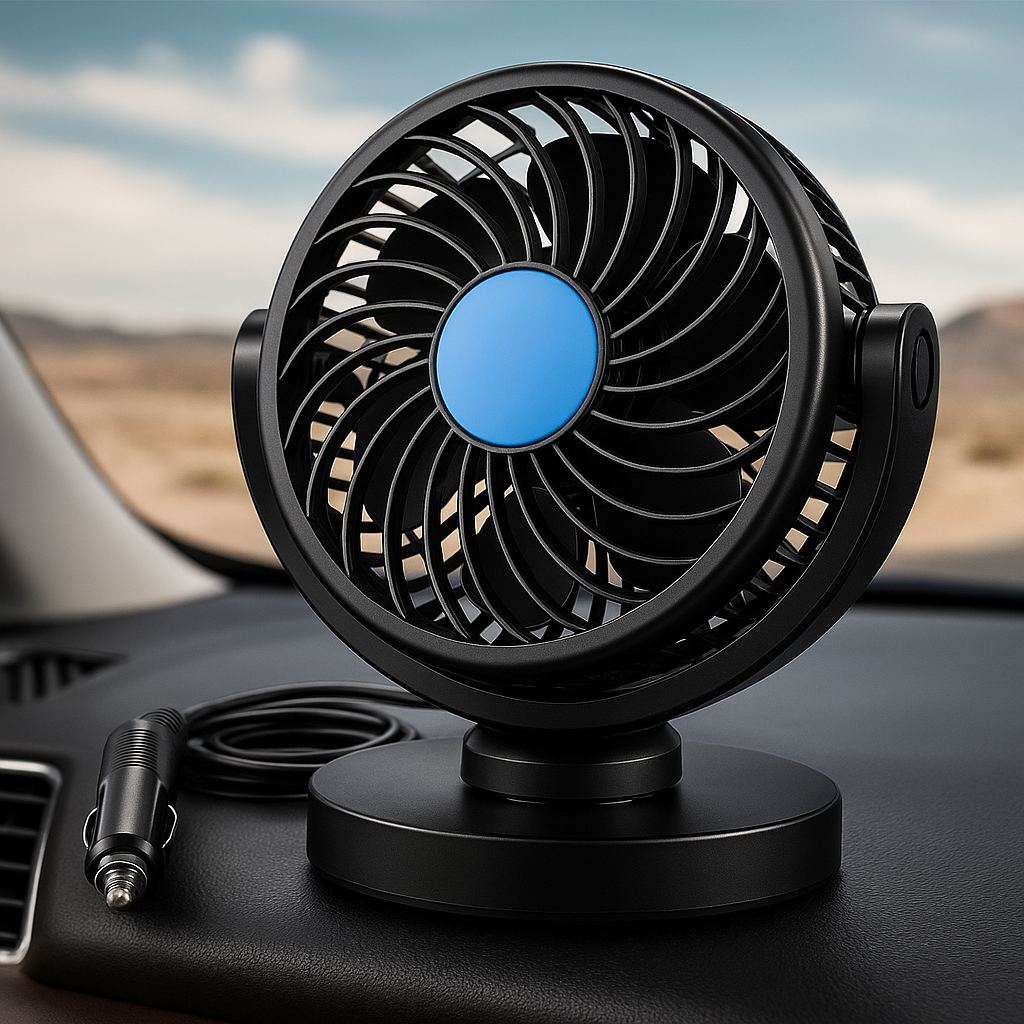 Вентилятор автомобільний 360° одинарний від прикурювача 2 швидкості Вентилятор в авто в салон 12 В, фото 1
