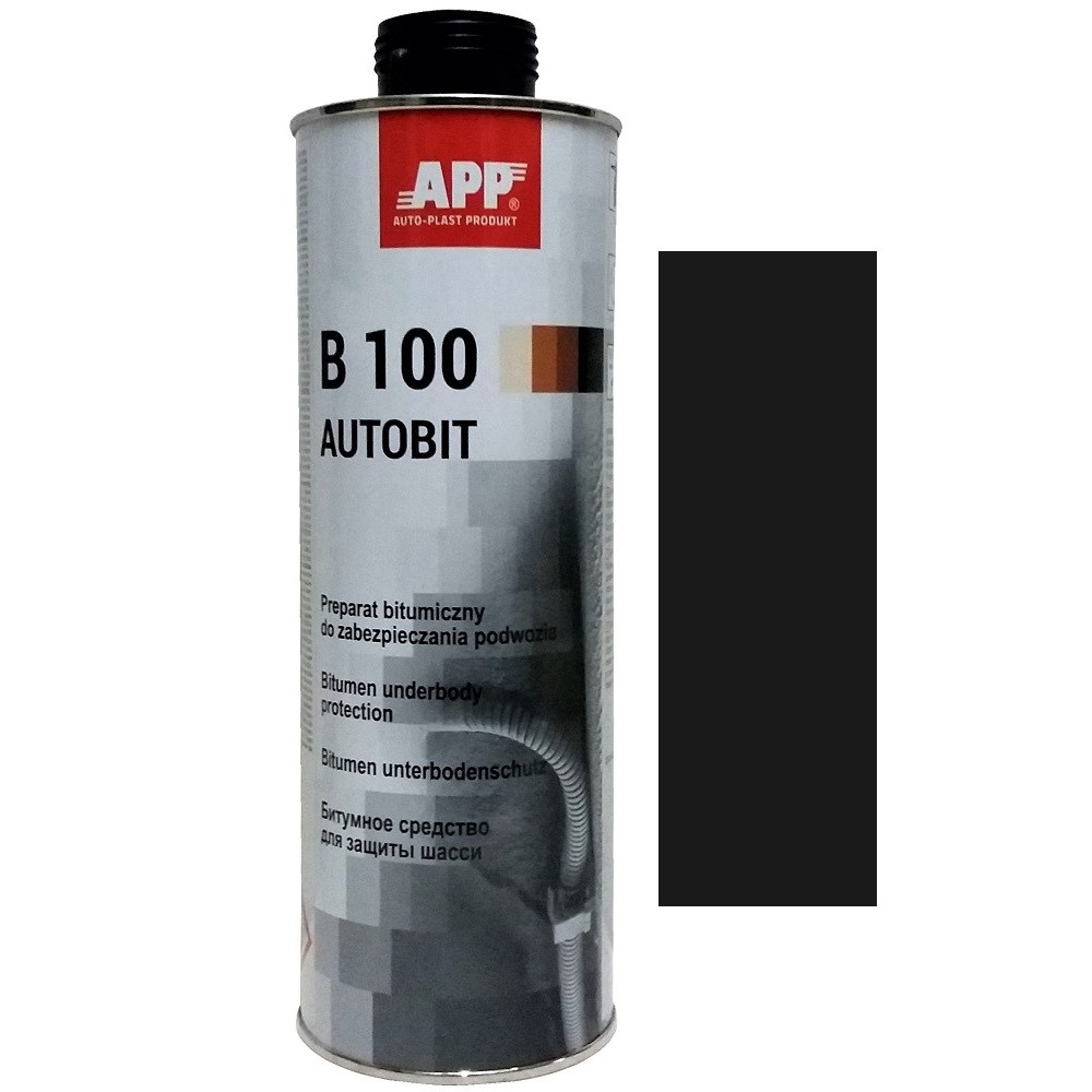 Антикорозійна бітумна мастика чорна APP Autobit B100 1л