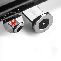 Кабель USB 3в1(Lightning/Micro USB/Type-C) ColorWay CW-CBUU020-BK 2,4A магнітний 1м чорний, фото 8