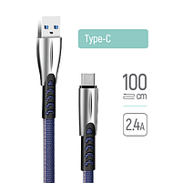 Кабель USB Type-C ColorWay CW-CBUC012-BL 2,4A 1м синій, фото 2