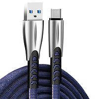 Кабель USB Type-C ColorWay CW-CBUC012-BL 2,4A 1м синій, фото 4