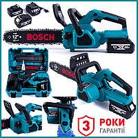 Акумуляторна безщіткова пила Bosch GSR280W (48V 6 Ah) АКБ ланцюгова пила Бош шина 30 см для дров **/417 qr