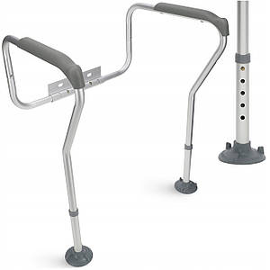 Поручень для унітаза 4FIZJO ручка безпеки, регульована White/Grey (P-5905973403443)