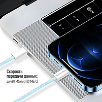 Кабель USB PD Type-C/Lightning ColorWay CW-CBPDCL061-BL 27W 1м синій, фото 8