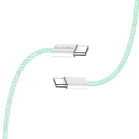 Кабель USB PD Type-C/Type-C ColorWay CW-CBPDCC061-G 3,0A 60W 1м зелений, фото 8