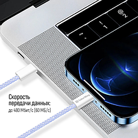 Кабель USB PD Type-C/Type-C ColorWay CW-CBPDCC061-PU 3,0A 60W 1м фіолетовий, фото 10