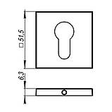 Накладка під циліндр Armadillo ET USS SN-3 Матовий нікель, фото 2