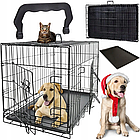 МЕТАЛЕЧНА КЛІТИНА ПЕРЕНЕСКА ДЛЯ СОБАК AML (122X76X83) XXL, фото 7