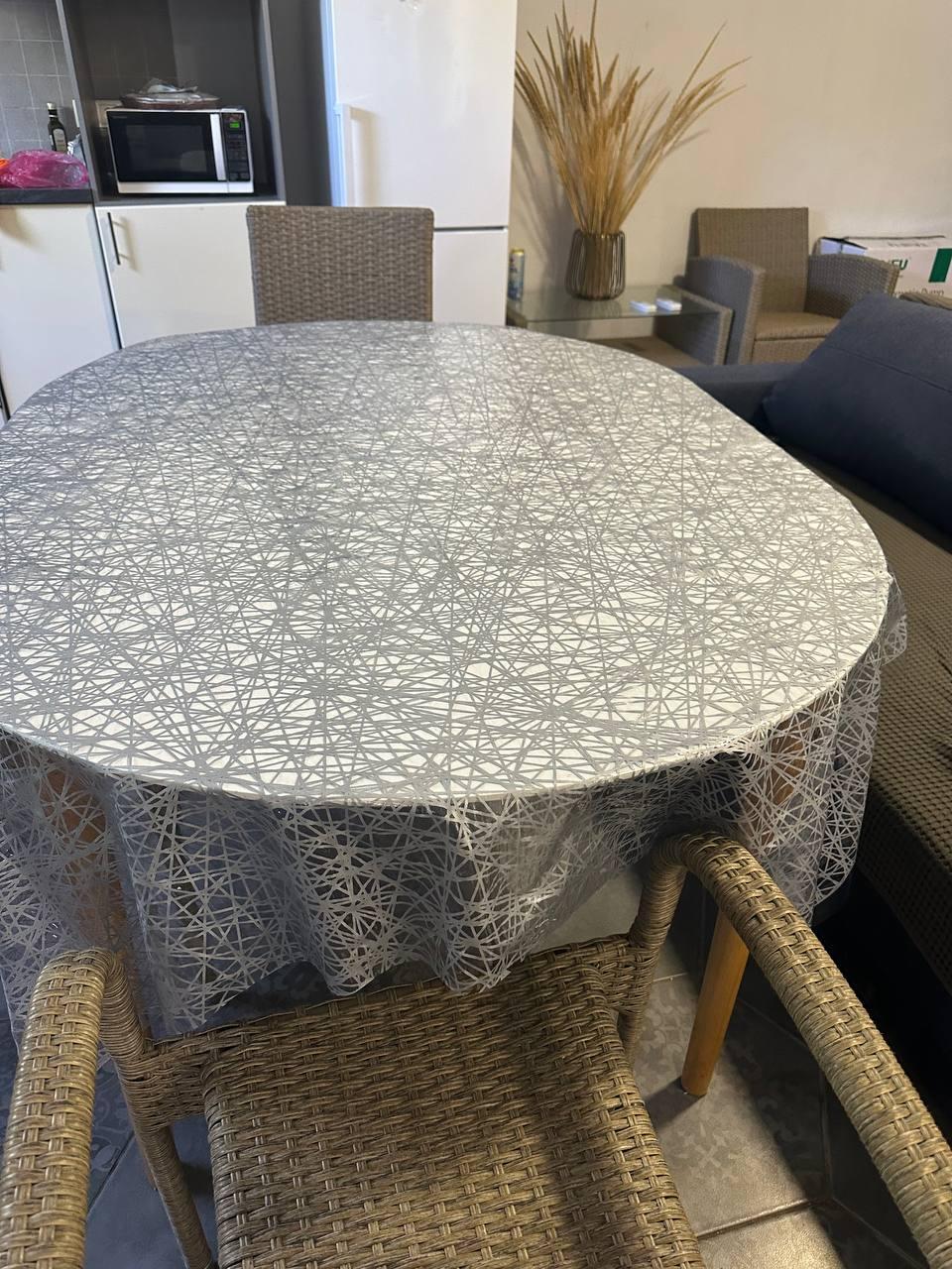 Клейонка на метраж Силікон Ажур без основи 134 см відріз від 1 метра, фото 1