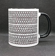 Чашка з оригінальним принтом "Є**сь воно коньом". Прикольна чашка з орнаментом зі слів