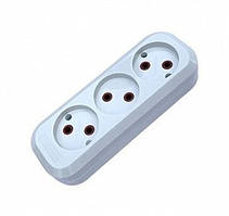 Колодка 3 гнізда без з/к Giselt для подовжувача без заземлення, перенесення потрійна G MGP-121