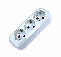 Колодка 3 гнізда з з/к Giselt для подовжувача із заземленням, перенесення потрійна G MGP-131