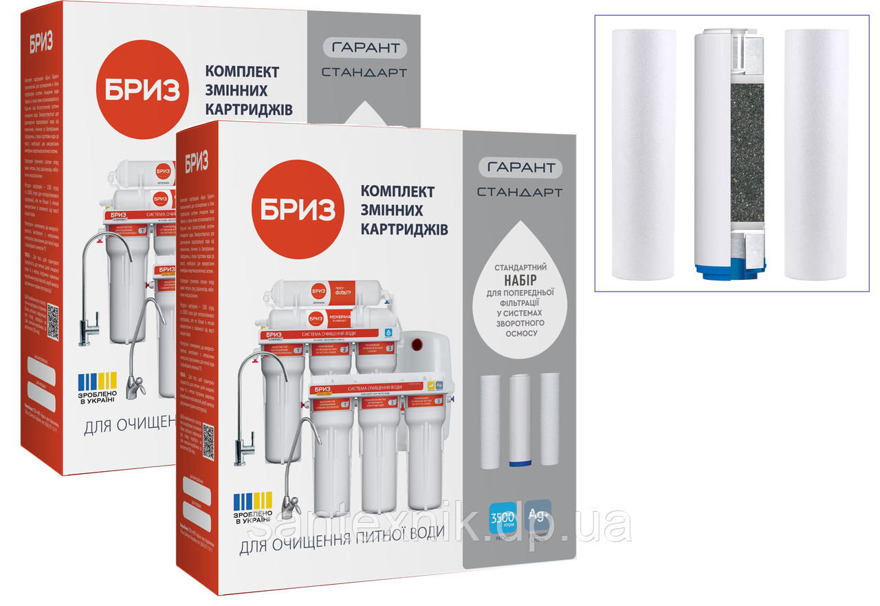 Комплект картриджів БРИЗ Гарант Стандарт BRK0426 (2-комплекта), фото 1