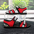 Босоніжки жіночі YiYi червоні з чорним спортивні 4964, фото 2