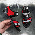 Босоніжки жіночі YiYi червоні з чорним спортивні 4964, фото 7