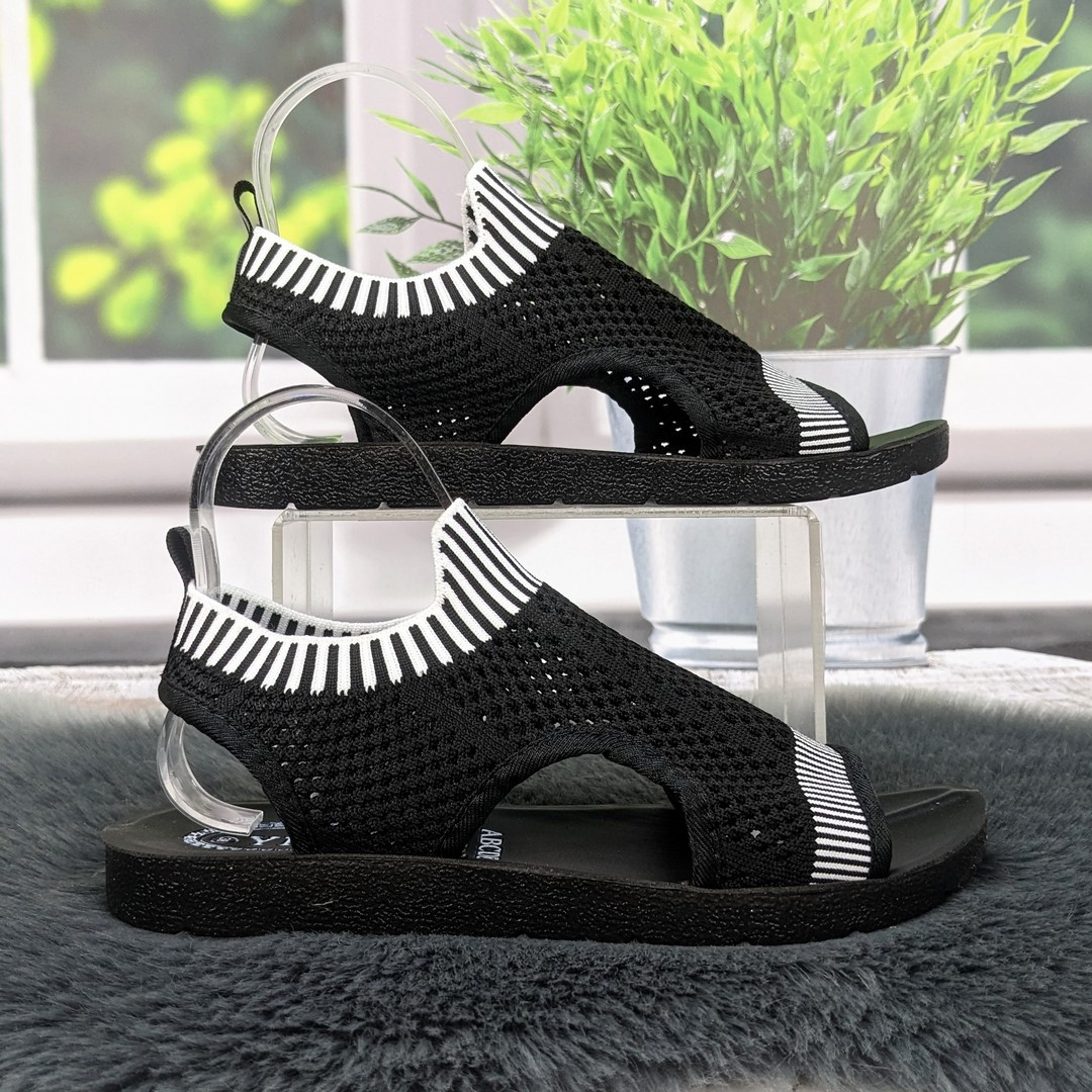 Босоніжки жіночі YiYi чорні текстильні 4965, фото 1