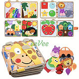 Дитяча розвиваюча фетрова книга Жираф бізіборд сортер Монтессорі для малюків (60797), фото 2