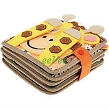 Дитяча розвиваюча фетрова книга Жираф бізіборд сортер Монтессорі для малюків (60797), фото 6