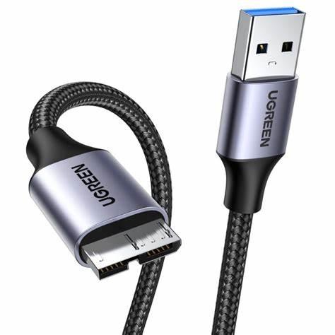 Дата кабель UGREEN USB 3.0 - Micro USB Type-B Hard Drive Cables 5 Gbps 0.25 м Black (US374)