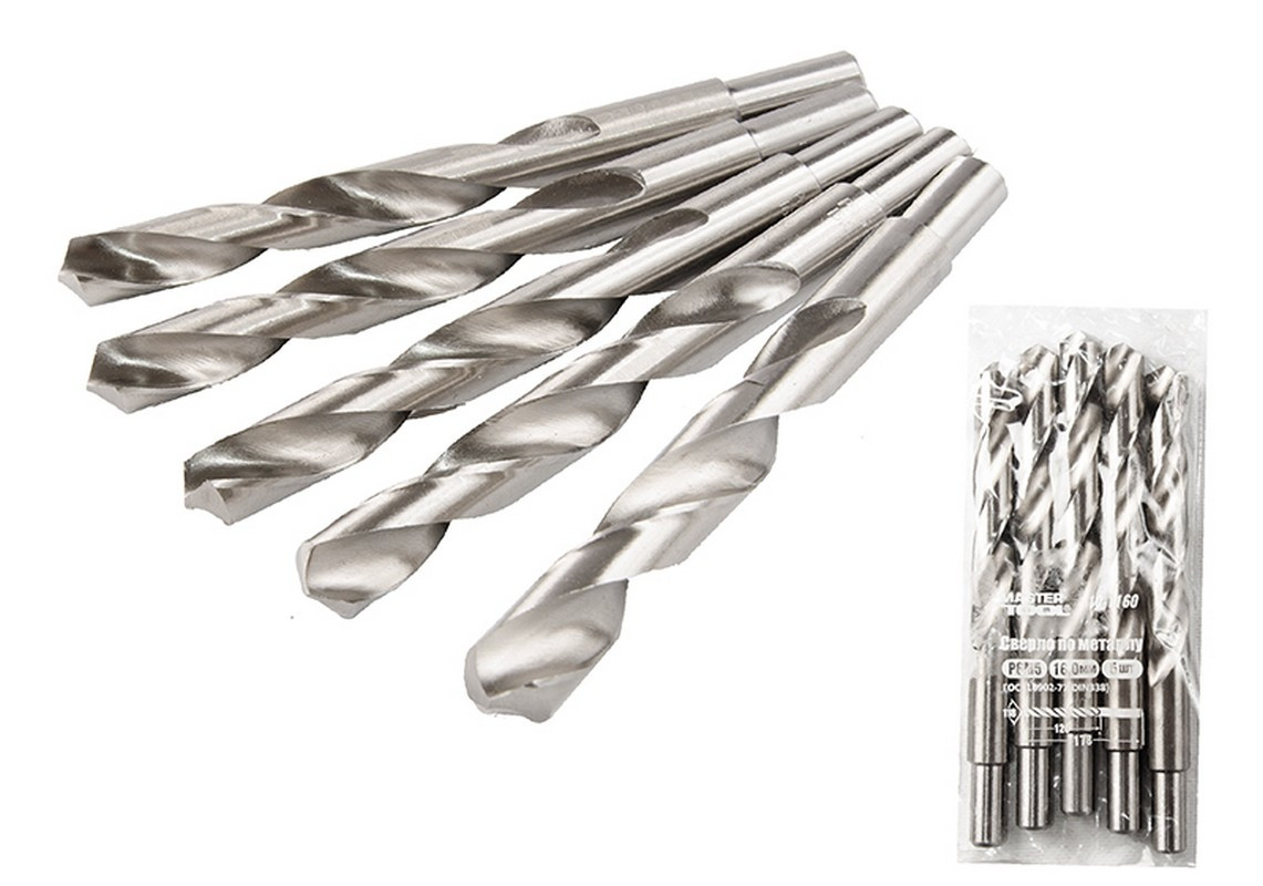 Свердло по металу Р6М5 16,0 мм біле MASTER TOOL 10-1160